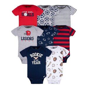 Gerber 8-Pack Short Sleeve Onesies Bodysuits Sz3-6mo